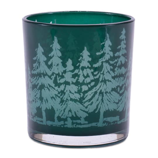 Melrose 10" Pine Tree Print Votive Candle Holders, 3ct.